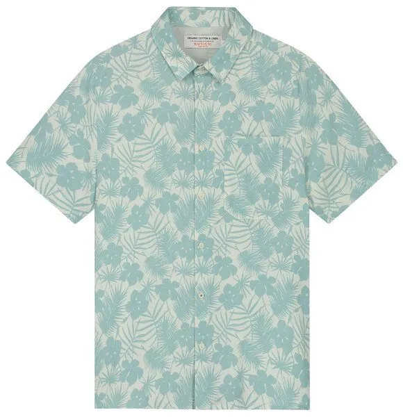 Kuyichi Kuyichi Kurzarm-Hemd Nolan Leinen, Light blue, – Produktbild 1 von 1