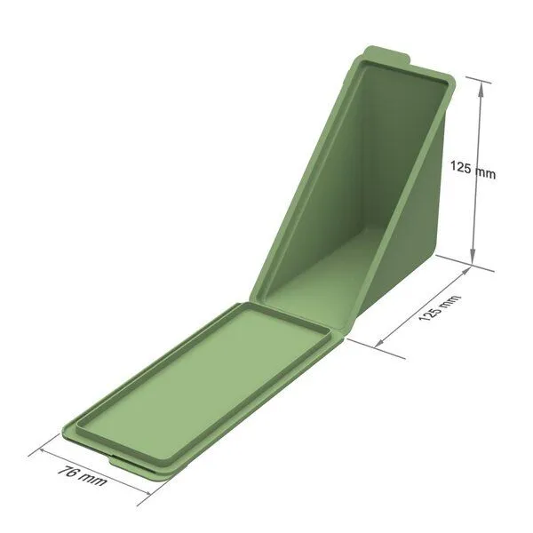 REuse REuse Sandwichbox take away Verpackung - Essensbehälter to go, Geselliges grün, – Produktbild 2 von 4