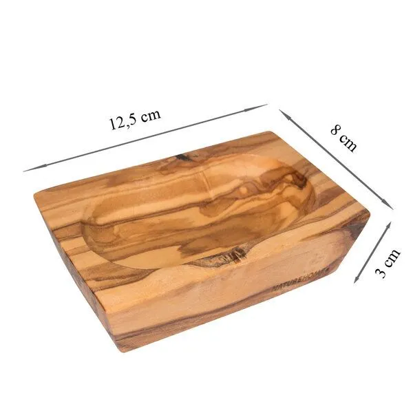 NATUREHOME NATUREHOME Olivenholz Schale klein – Dekoschale oval aus Massivholz, handgefertigt, 12,5 x 8 x 3 cm – Schmuckschale, Aufbewahrung für Bad, Küche & Büro – Produktbild 3 von 4