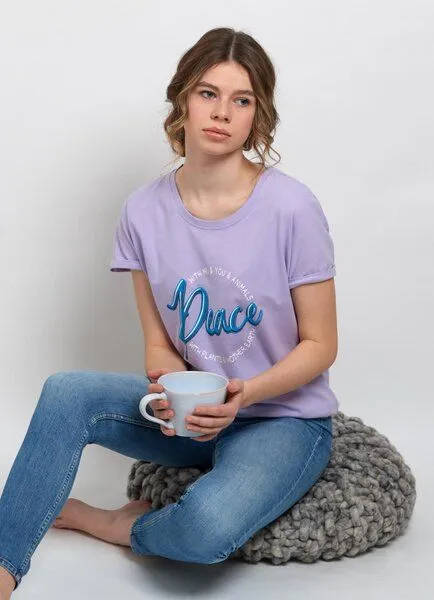 SPARKLES OF LIGHT SPARKLES OF LIGHT Boxy Shirt | PEACE WITH ME & YOU, Lila, – Produktbild 1 von 2