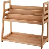Infantil Kinderregal 'Montessori' B83xT38xH75cm, Bücherregal oben, Buche geölt – Produktbild 1 von 1