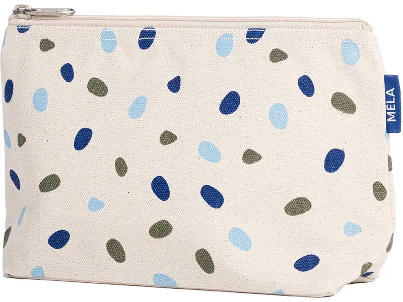 MELA Kosmetiktasche Groß GOTS, Greige-dots, – Produktbild 1 von 2