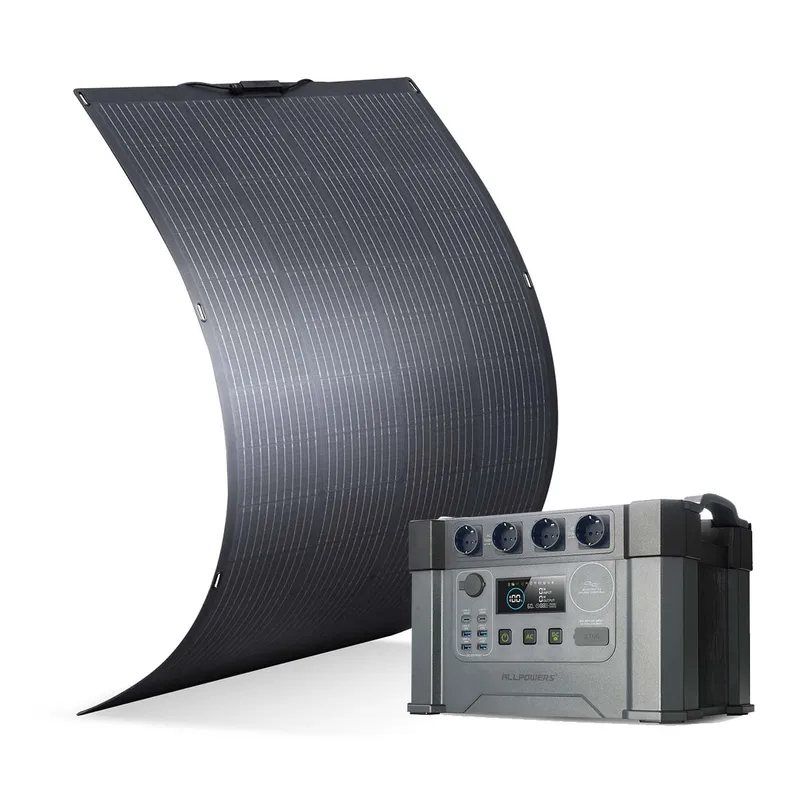ALLPOWERS S2000 Pro Mit 200W Solarpanel | 2400W Solargenerator S2000 Pro + 1 x SF200 Flexibles Solarpanel – Produktbild 1 von 1