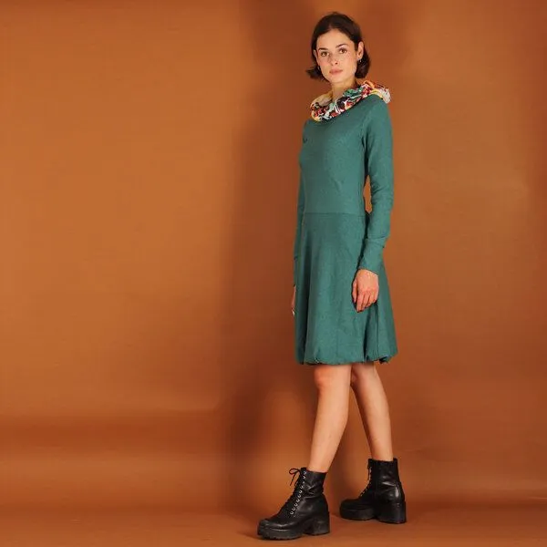 ManduTrap ManduTrap Ballonkleid aus Bio-Baumwolle kbA mit Kapuze/Hoodie, Grün, – Produktbild 2 von 4