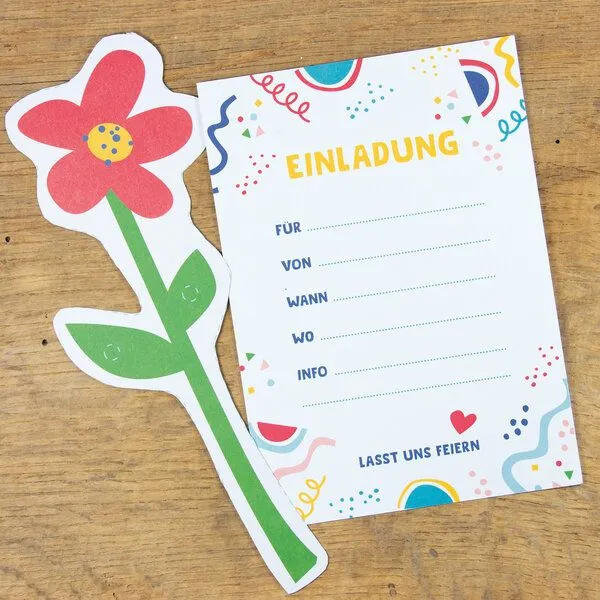 Bow & Hummingbird Bow & Hummingbird Postkarte "Einladung" aus Recyclingpapier – Produktbild 2 von 2