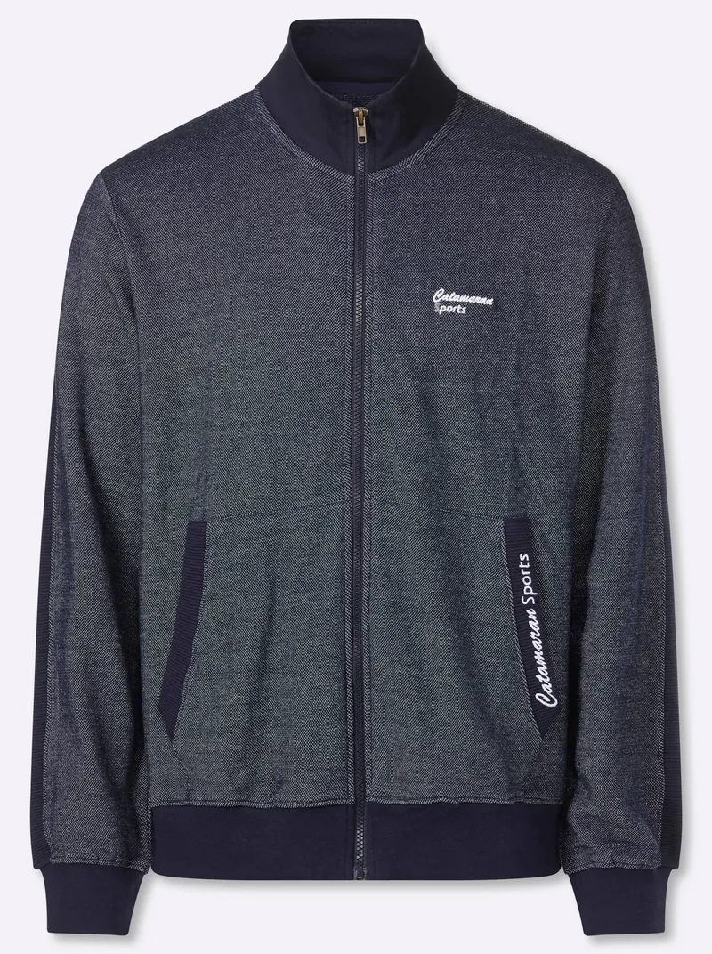 Catamaran Sports Sweatjacke, Marine-meliert, – Produktbild 1 von 2