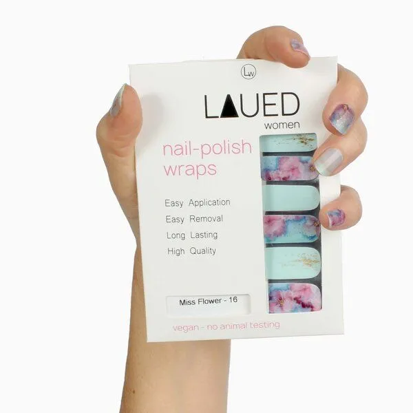 Vargu Vargu LAUED vegane Nagelfolien flower mood, Miss flower, – Produktbild 1 von 4