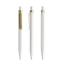 prodir prodir QS50 PMS Push Kugelschreiber, White-Gold – Produktbild 1 von 1