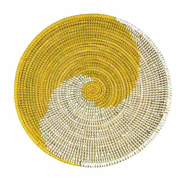 SWANE-Design SWANE-Design Obstschale & Brotkorb Senegal - rund geflochten, Ponto (gelb), – Produktbild 1 von 2