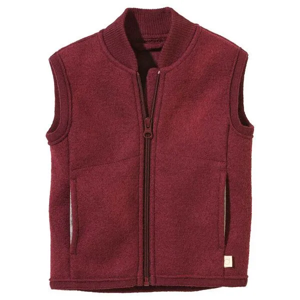 Disana Disana Kinder Zipper-Weste kbT Schurwolle, Cassis, – Produktbild 1 von 4