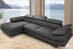 COTTA Ecksofa Solution L-Form, B:286cm,modern mit Relaxarmlehne, Wellenunterfederung, mit Arm- & Kopfteilverstellung, wahlweise mit Schlaffunktion – Produktbild 1 von 1
