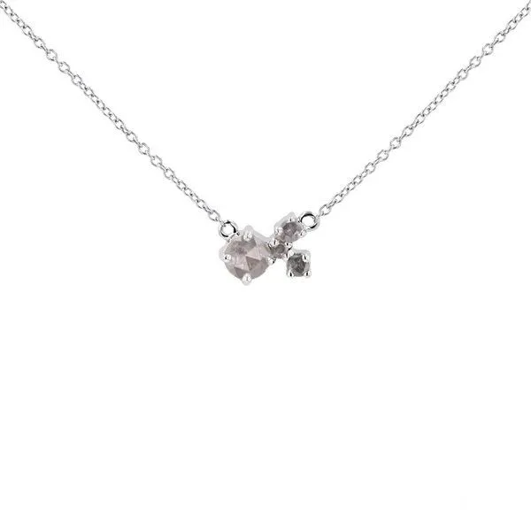Eppi Eppi Cluster-Kette mit Salt and Pepper Diamanten Millie, Weiss, – Produktbild 1 von 3
