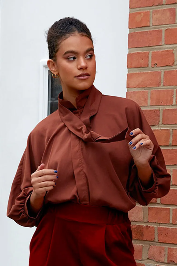 WiDDA Widda Damen vegan Bluse Mavis Rostrot, Rot, – Produktbild 2 von 2
