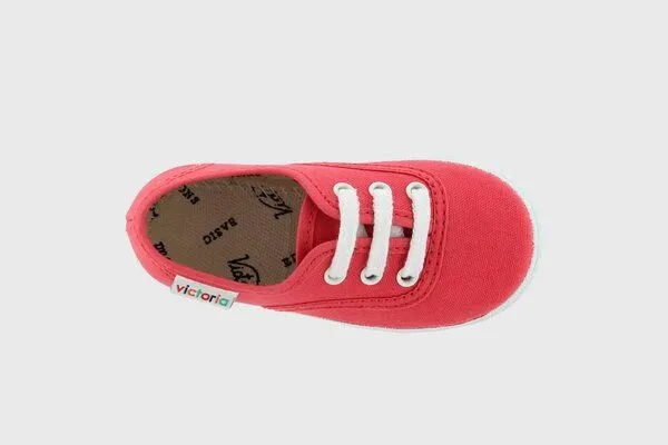 Victoria Victoria vegane Kinder-Sneaker – Inglesa de Lona, Dalia (rot), – Produktbild 4 von 4