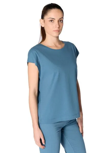 Leela Cotton Leela Cotton Damen Oversize T-shirt Bio-Baumwolle Kurzarmshirt 4416, Alpengrau, – Produktbild 1 von 2