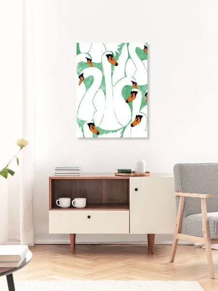 Photocircle Photocircle Poster / Leinwandbild - White Calm Was Born Into A Swan – Produktbild 3 von 4