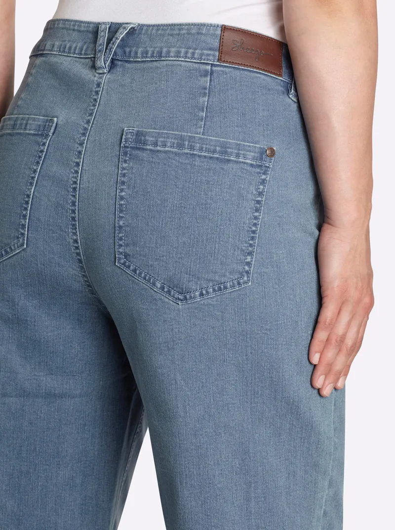 sheego Jeans blue-bleached, Blue-bleached, – Produktbild 3 von 3