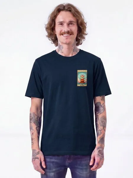 watapparel watapparel T-Shirt Unisex Tarot The Donut, French navy, – Produktbild 2 von 2