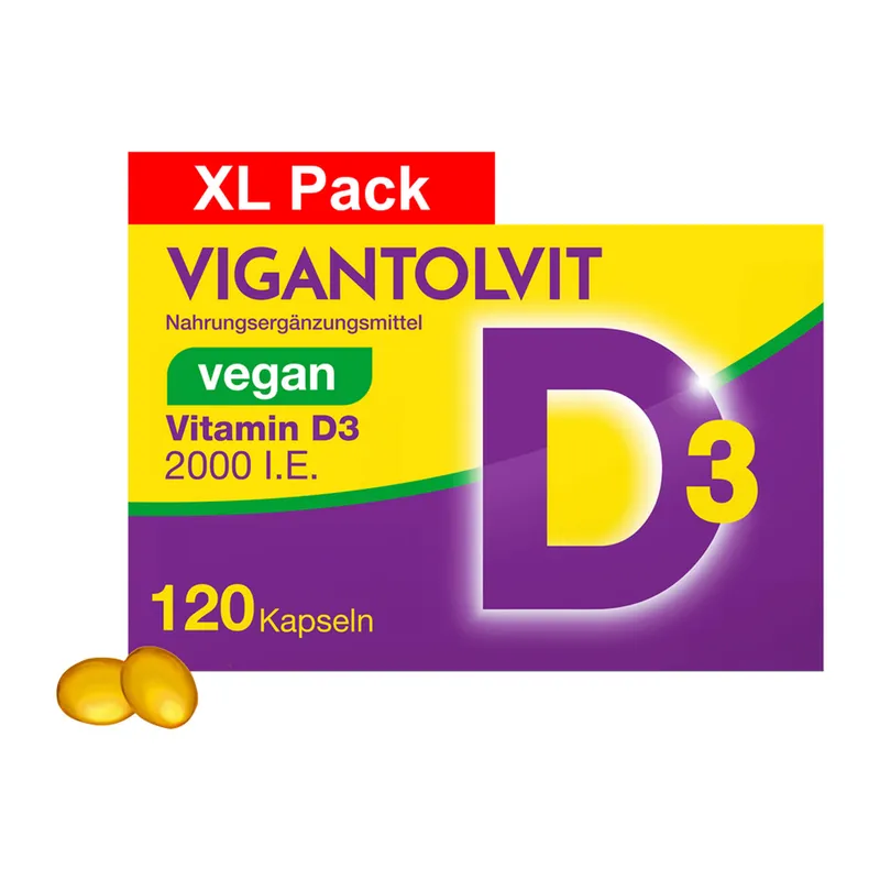 VIGANTOLVIT VIGANTOLVIT 2000 I.E. Vitamin D3 Weichkapseln vegan – Produktbild 1 von 1