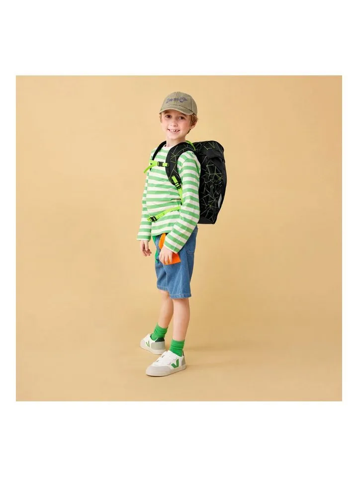 Ergobag Ergobag Kinderrucksack mini, mit Hüft- & Brustgurt für einen ergonomischen Sitz, Schwarz, – Produktbild 4 von 5
