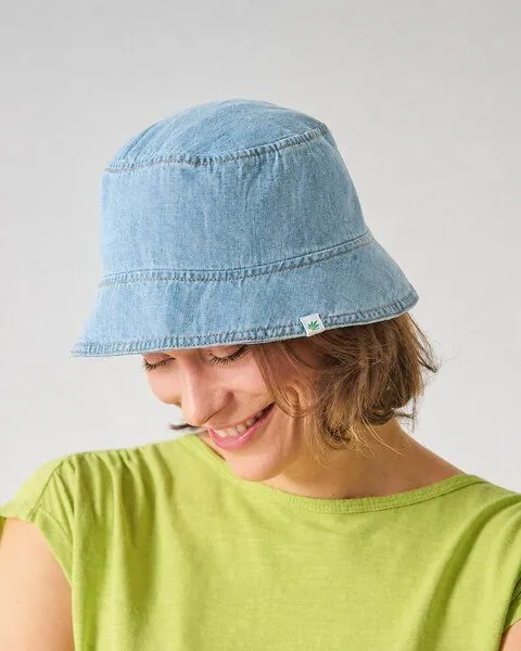 HempAge HempAge Fischerhut aus Hanf/Biobaumwolle, Aqua (blau), – Produktbild 2 von 3