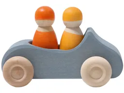 Grimms Grimms Großes Cabrio Spielzeugauto aus Lindenholz, blau lasiert Maße 13 x 9 x 7 cm – Produktbild 1 von 1