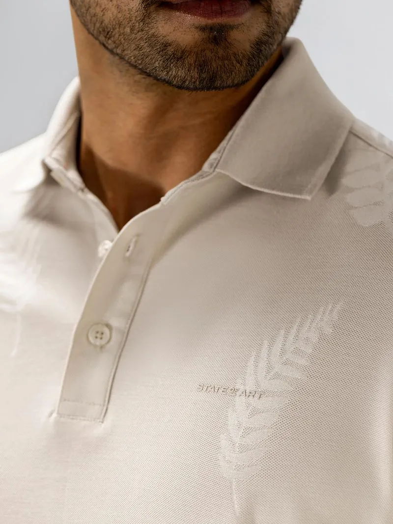 State of Art State of Art Polo Piqué Blattmuster Kit - Größe XL, Wollweiß, – Produktbild 2 von 5
