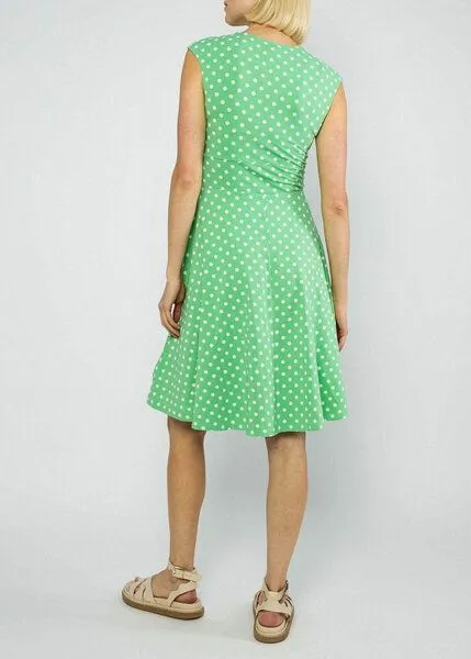 blutsgeschwister Blutsgeschwister "Shalala Tralala in Love" Kleid aus Biobaumwolle, Favourite green dot (grün), – Produktbild 3 von 4