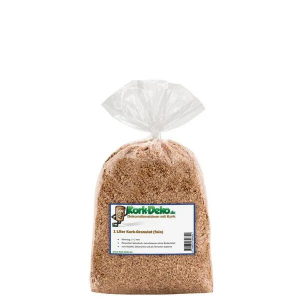 Kork-Deko Kork-Deko 1 Liter Korkgranulat, fein (0,5-3 mm) (Korksplitter) – Produktbild 2 von 7