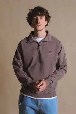 Trendsplant Trendsplant Sauce Pigment Quarter Zip Sweatshirt Chestnut – Produktbild 1 von 1