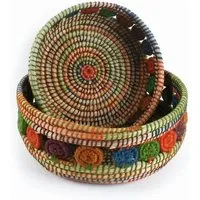 El Puente El Puente Körbe "Blumen", 2er-Set | Fair Trade & Handmade aus Bangladesch – Produktbild 1 von 1