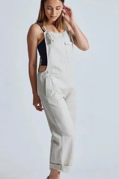 Flax and Loom Flax and Loom Leinen Latzhose Mary Lou, Natural (beige), – Produktbild 5 von 6