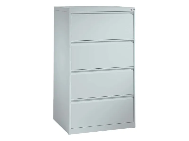 C+P C+P Hängeregistraturschrank zweibahnig, 4 Schubladen, lichtgrau/lichtgrau – Produktbild 2 von 3