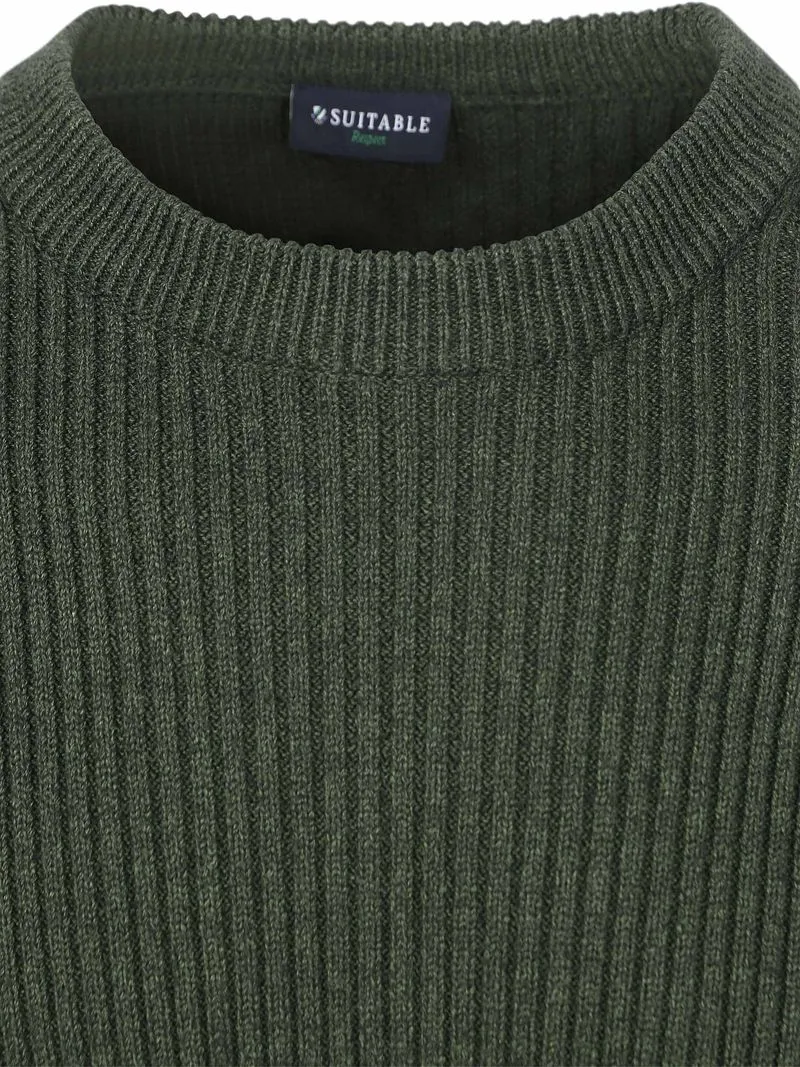 Suitable Suitable Mou Pullover Dunkelgrün - Größe XL, Dunkelgrün, – Produktbild 5 von 5