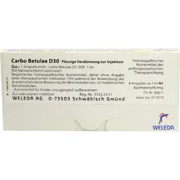 Weleda WELEDA CARBO BETULAE D 30 Ampullen 8X1 ml Ampullen – Produktbild 1 von 1