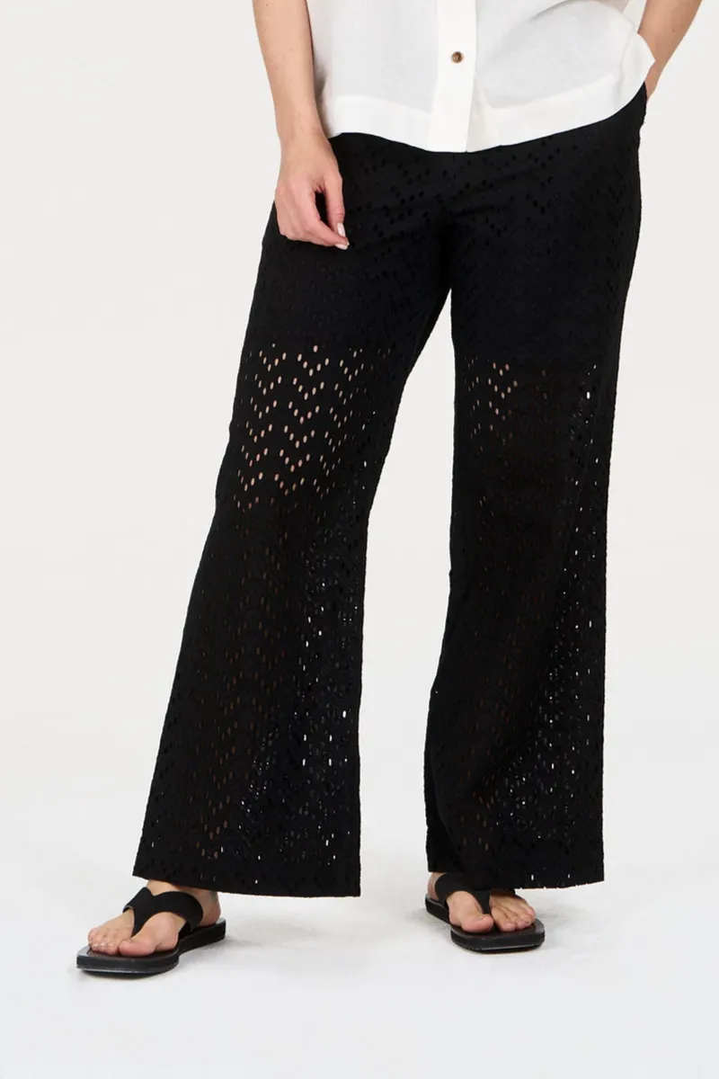 KOMODO KOMODO Damen vegan Hose Khari Schwarz, Schwarz, – Produktbild 2 von 2