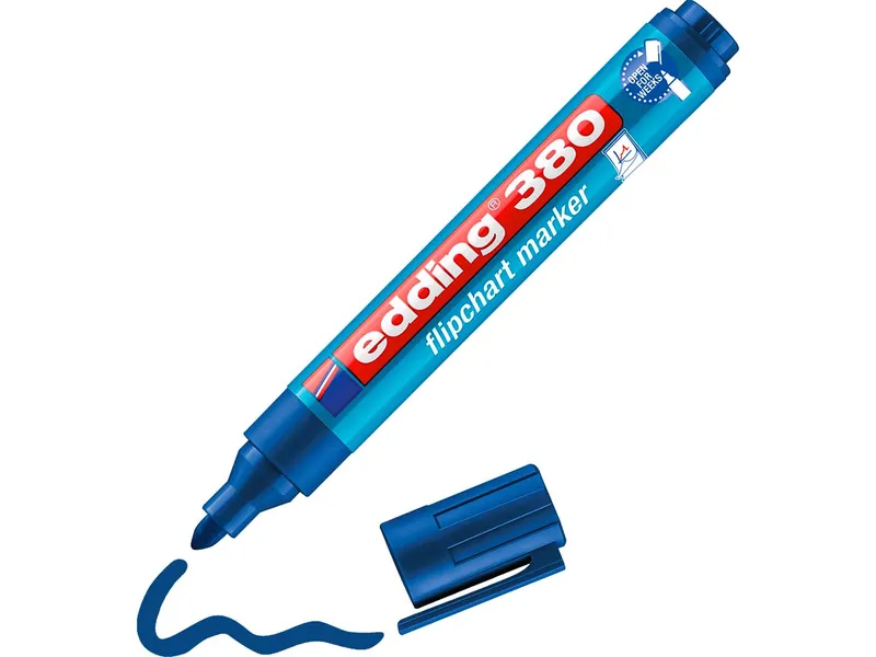 Edding Edding Flipchartmarker "380" Rundspitze, Blau, – Produktbild 2 von 3
