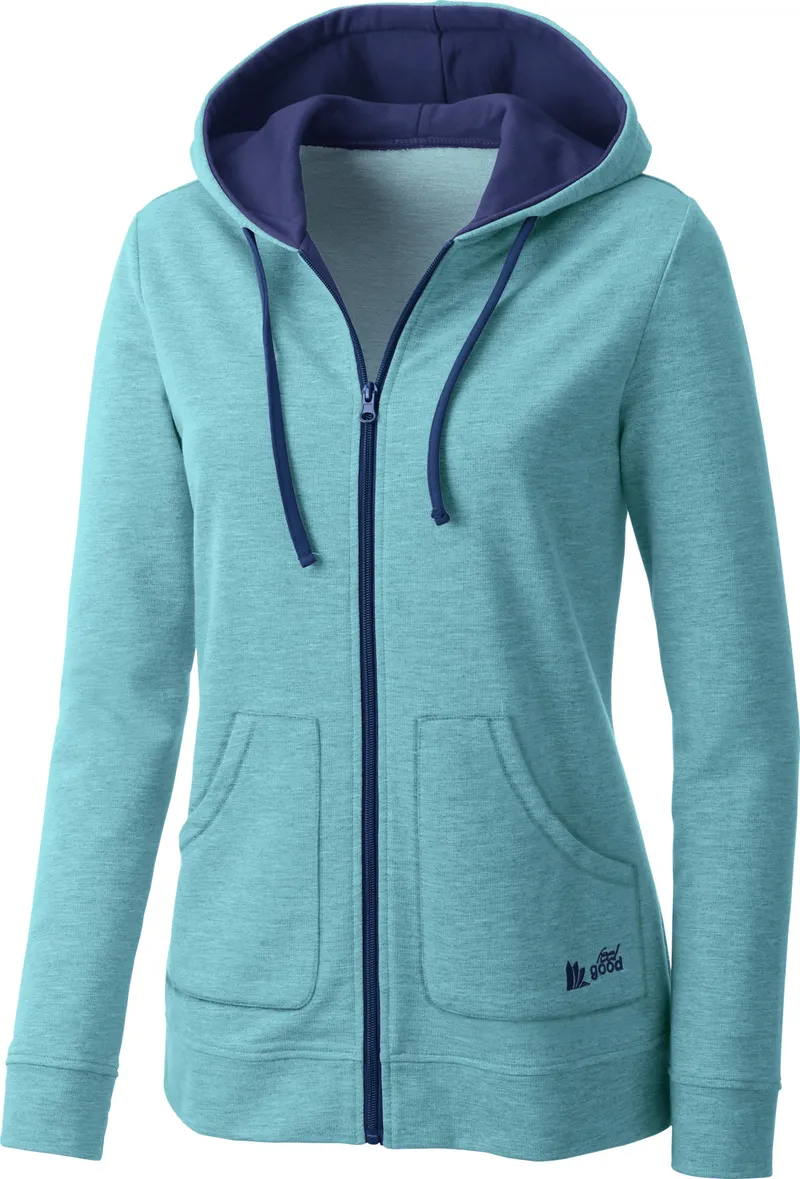 feel good Sweatjacke mint-jeansblau, Mint-jeansblau, – Produktbild 3 von 3