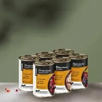 ALPHAZOO ALPHAZOO Probierschmaus 6 x 400g, Nassfutter Probierpaket (Rind, Huhn, Pferd) für Hunde – Produktbild 1 von 1