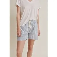 Basic Apparel Basic Apparel Gestreifte Shorts TRUDIE aus Bio-Baumwolle, Natur-blau (birch-blue), – Produktbild 1 von 1