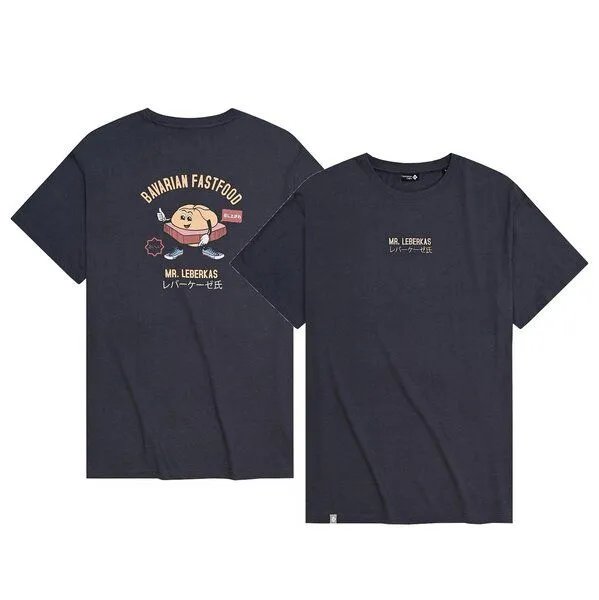 Bavarian Caps Bavarian Caps T-Shirt Mr. Leberkas mit Backprint, Anthrazit, – Produktbild 1 von 2