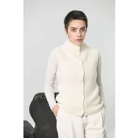 Grenz gang Grenz/gang Damen Strickweste ELISA aus Schurwolle (kbT), Weiß, – Produktbild 1 von 1