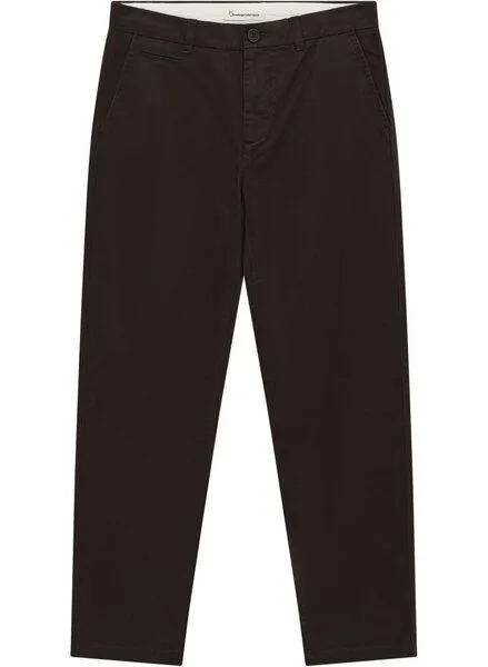 KnowledgeCotton Apparel KnowledgeCotton Apparel Chino-Twill-Hosen CHUCK aus Bio-Baumwolle - ROC/GOTS/Vegan, Braun (chocolate-torte), – Produktbild 2 von 3