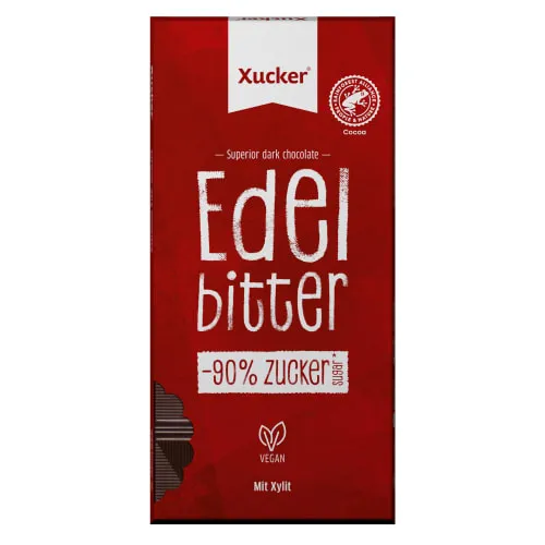 Xucker Vegane Edelbitter-Schokolade mit Xylit (80g) – Produktbild 1 von 1