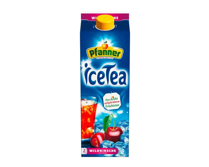 Pfanner Pfanner Tee, Pfanner Eistee Wildkirsche intensiv fruchtiger Geschmack 2000ml – Produktbild 1 von 2