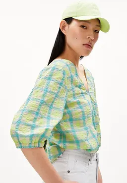 ARMEDANGELS ARMEDANGELS KINAA SEERSUCKER - Damen Bluse Relaxed Fit aus Bio-Baumwolle – Produktbild 1 von 1