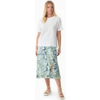 ORGANICATION ORGANICATION Rock aus LENZING ECOVERO mit Blattmuster – Produktbild 1 von 1