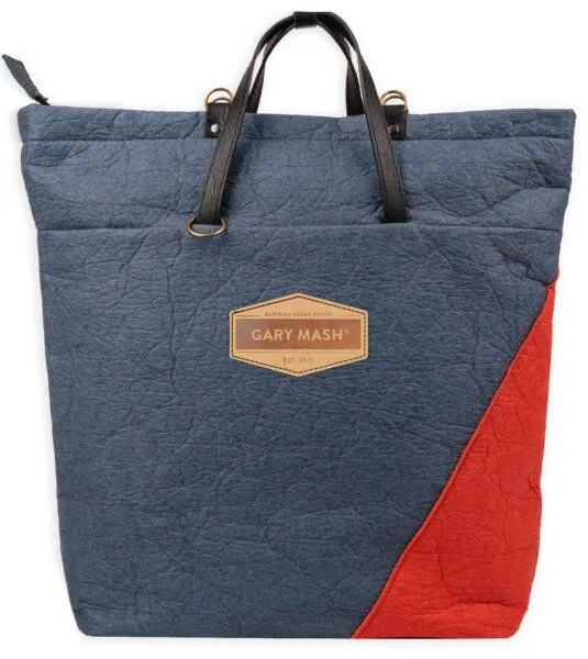 Gary Mash GARY MASH JANE Allroundertasche aus Ananasleder Piñatex, Denim-rot, – Produktbild 1 von 4