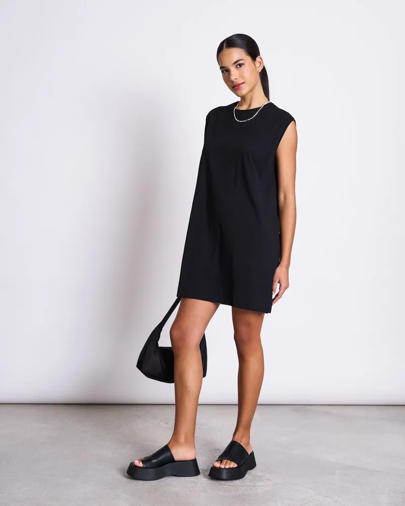 JAN N JUNE JAN 'N JUNE Damen vegan Minikleid Naniti Schwarz, Schwarz, – Produktbild 1 von 2