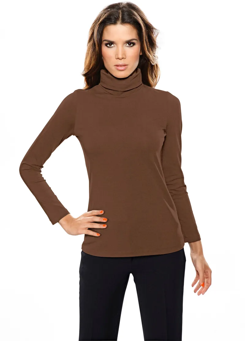 heine Rollkragenshirt, Braun, – Produktbild 1 von 3